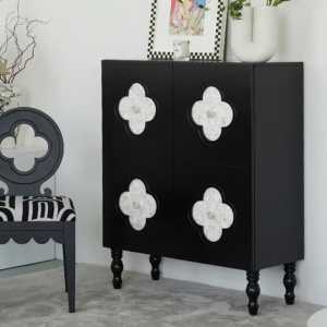 Consola Mobilier Premium Quatrefoil Petals, 90 x 40 x 110 cm Homedit
