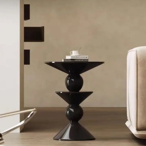 Masuta cafea negru intens Twist Glam, Homedit