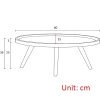 Masuta de cafea din MDF infoliat, 80 cm x 55 cm x 38 cm, masuta living premium Negru Marmura, Homedit