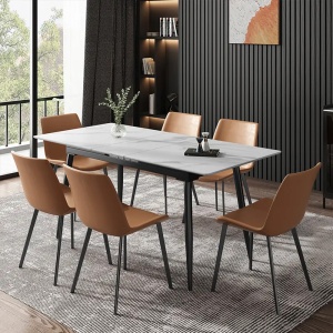 Masa Dining Extensibila Rochelle Marble, Premium, Homedit