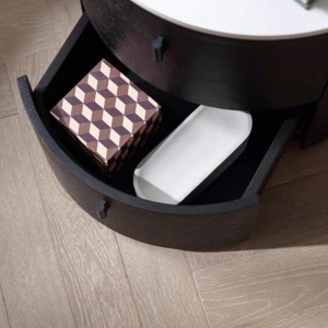 Noptiera Premium Opal Black, 45 x 45 x 44 cm, Homedit