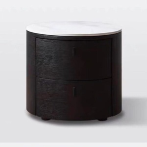 Noptiera Premium Opal Black, 45 x 45 x 44 cm, Homedit