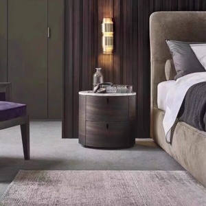 Noptiera Premium Opal Black, 45 x 45 x 44 cm, Homedit