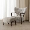 Fotoliu Premium Little Petra Cu Taburet, 73 x 82 x 95 cm, Homedit