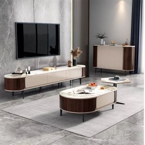 Comoda TV si Masuta de Cafea piatra naturala, Consola Tv Epic,  Homedit