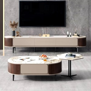 Comoda TV si Masuta de Cafea piatra naturala, Consola Tv Epic,  Homedit