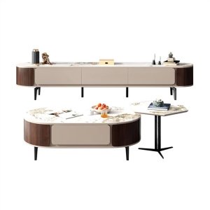 Comoda TV si Masuta de Cafea piatra naturala, Consola Tv Epic,  Homedit