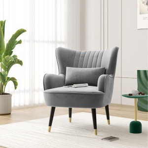 Fotoliu gri Vesgantti Armchair, 80 x 80 x 102 cm, Homedit
