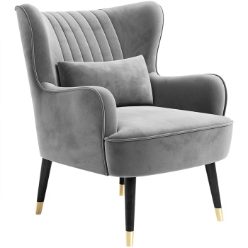 Fotoliu gri Vesgantti Armchair, 80 x 80 x 102 cm, Homedit