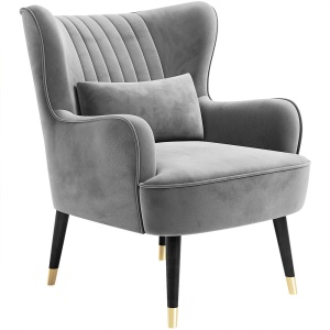Fotoliu gri Vesgantti Armchair, 80 x 80 x 102 cm, Homedit