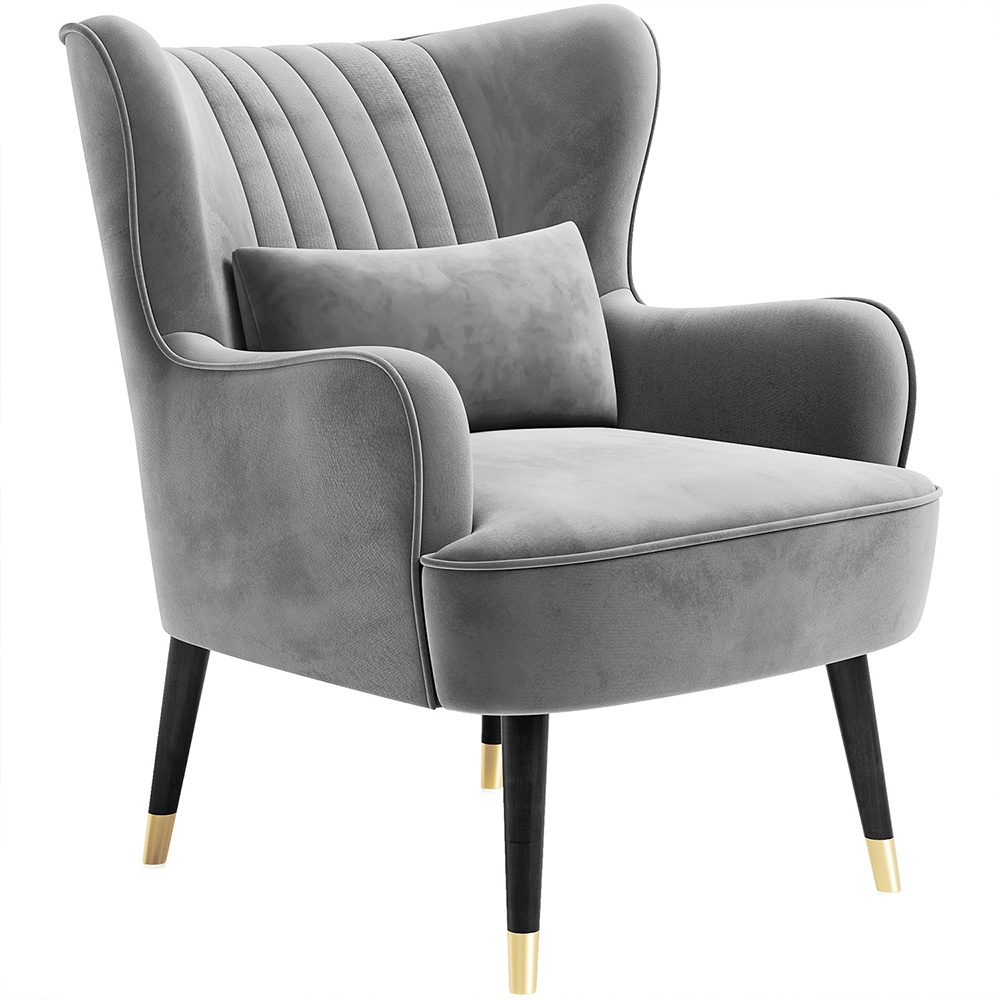 Fotoliu gri Vesgantti Armchair, 80 x 80 x 102 cm, Homedit