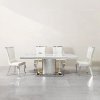 Masa Dining Moonlit Silver, Premium, 220 x 100 x 75 cm, Homedit