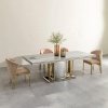 Masa Dining Moonlit Silver, Premium, 220 x 100 x 75 cm, Homedit