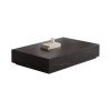 Masuta de cafea, 130 cm x 70 cm x 25 cm Flame din lemn masiv negru ardezie, Homedit