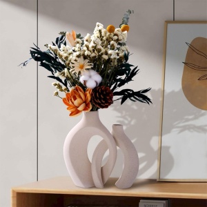 Vaza din ceramica Sarah, 16.2 cm x 21.5 cm x 3.3 cm / 13.8 cm x 17.6 cm x 2.4 cm, Homedit