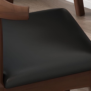 Scaun premium Wegner, lemn masiv de cauciuc si piele, 50 x 51 x 78 cm, Homedit