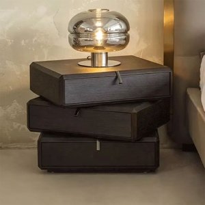 Noptieră Opus cu Sertare Rotative – Design Modular Modern | Homedit