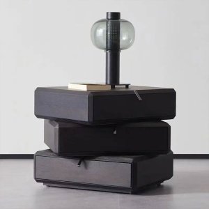 Noptieră Opus cu Sertare Rotative – Design Modular Modern | Homedit
