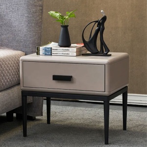 Noptiera Warm Grey Enes, 54 x 40 x 48 cm, Homedit