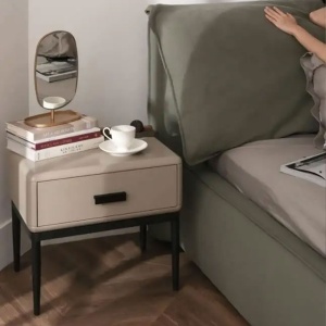 Noptiera Warm Grey Enes, 54 x 40 x 48 cm, Homedit