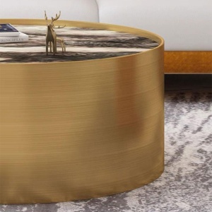 Masa cafea 90 cm marmura compozit, Ischia, Homedit