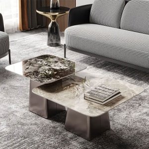 set mese living blat marmura Maisso, Homedit