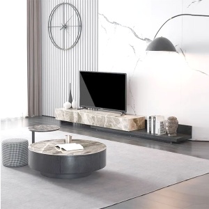 set  masa cafea , Comoda tv extensibila, (180-260) x 40 x 29 cm Nicole, Homedit