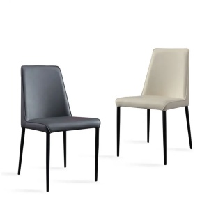 Scaun piele gri trafic intens, scaun horeca Fellini 81,5 x 45 x 42 cm, Homedit