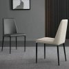 Scaun piele gri trafic intens, scaun horeca Fellini 81,5 x 45 x 42 cm, Homedit