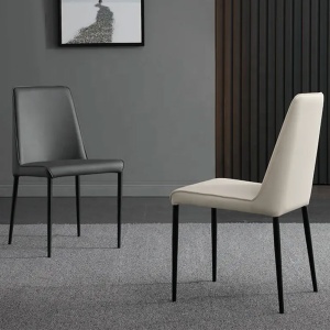 Scaun piele gri trafic intens, scaun horeca Fellini 81,5 x 45 x 42 cm, Homedit