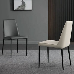 Scaun piele gri trafic intens, scaun horeca Fellini 81,5 x 45 x 42 cm, Homedit