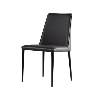 Scaun piele gri trafic intens, scaun horeca Fellini 81,5 x 45 x 42 cm, Homedit