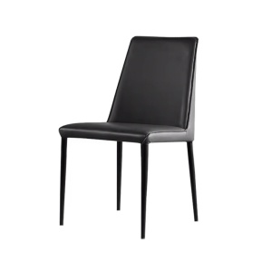 Scaun piele gri trafic intens, scaun horeca Fellini 81,5 x 45 x 42 cm, Homedit