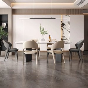 Scaun  Decco, piele bej, 78 (46) x 53 x 56 cm, Homedit