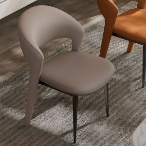 Scaun  Decco, piele bej, 78 (46) x 53 x 56 cm, Homedit