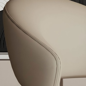 Scaun  Decco, piele bej, 78 (46) x 53 x 56 cm, Homedit