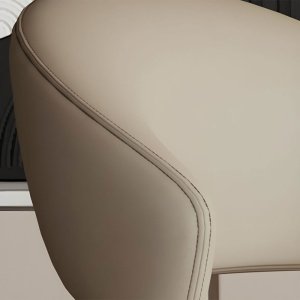 Scaun  Decco, piele bej, 78 (46) x 53 x 56 cm, Homedit