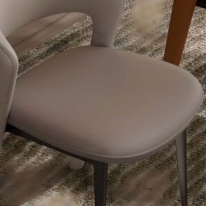 Scaun  Decco, piele bej, 78 (46) x 53 x 56 cm, Homedit