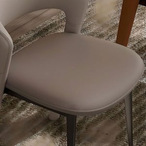 Scaun  Decco, piele bej, 78 (46) x 53 x 56 cm, Homedit
