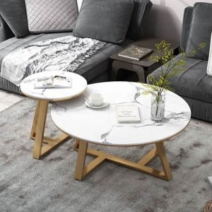 set masa cafea premium, 80 x 44 cm / 50 x 55 cm nest, Homedit