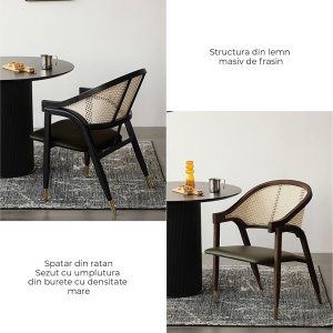 Scaun lemn masiv premium Eriko, Homedit