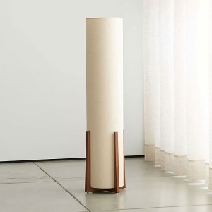 Lampa de podea Bryan, frasin si stofa, 120 x 30 cm, E27, Homedit