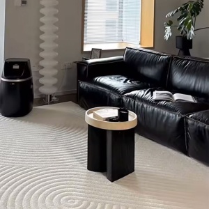 Masuta travertin si lemn Nadal, 40 x 45 cm, Homedit