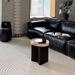 Masuta travertin si lemn Nadal, 40 x 45 cm, Homedit