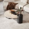 Masa cafea premium lemn masiv si Terrazzo, 90 cm Dune, Homedit