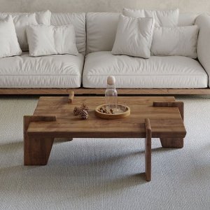 Masa cafea premium din stejar rosu, 110 x 70 x 38 cm, Wolst,  Homedit
