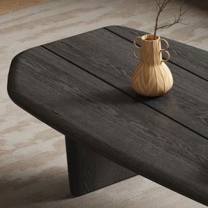 Măsuță de cafea Timber din lemn de stejar roșu – design natural, disponibilă pe Homedit