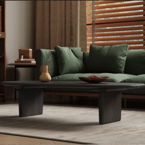 Măsuță de cafea Timber din lemn de stejar roșu – design natural, disponibilă pe Homedit