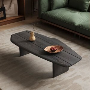 Măsuță de cafea Timber din lemn de stejar roșu – design natural, disponibilă pe Homedit