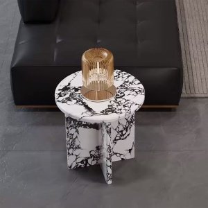 Set masa cafea Grail, masuta premium din Terrazzo, Homedit